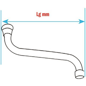 Bec déverseur dessous F15/21 x 250mm- DIFF - 99257