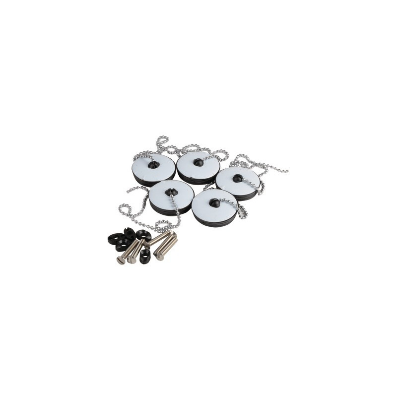 Set 5 tappi con catenella- NICOLL - 0411246