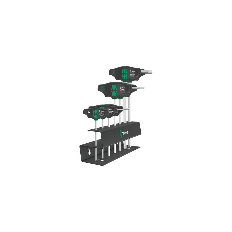 Jeu de tournevis Hex-Plus à manche en T et fonction de retenue, 7 pièces- WERA - 05023453001