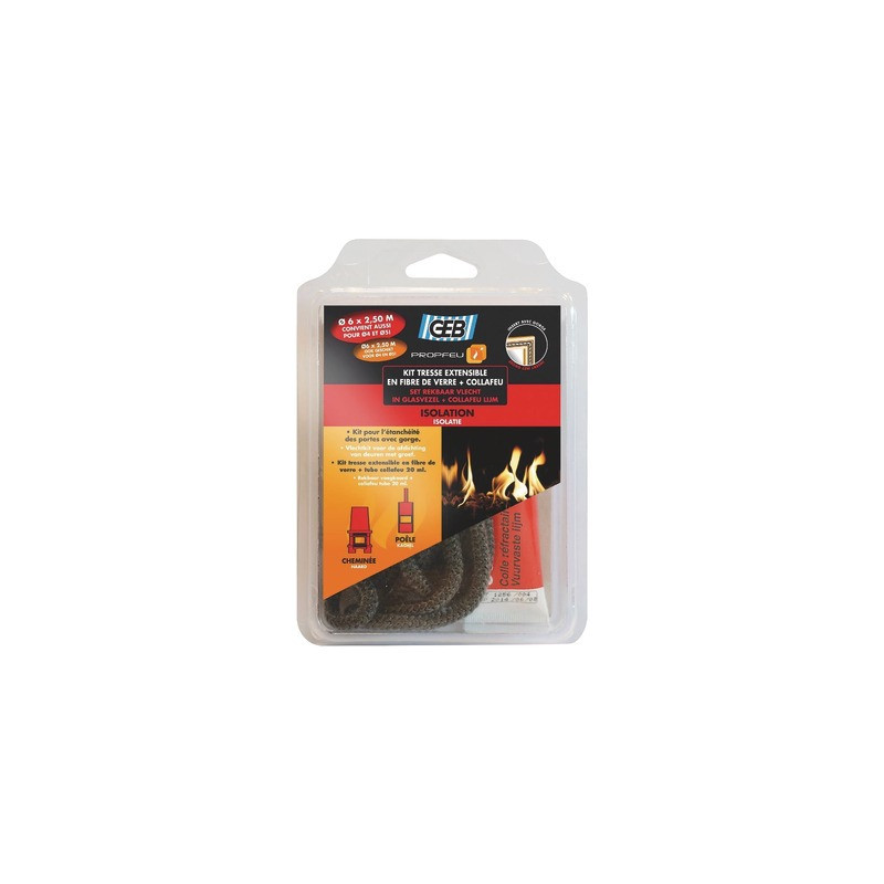 Kit treccia flessibile in fibra di vetro e collafeu- GEB - 821592
