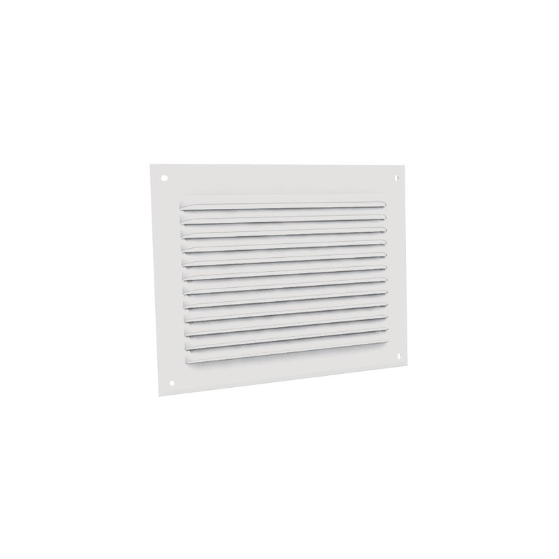 Griglia con alette inclinate in alluminio prelaccato bianco GA BL 200 x 200- ANJOS - 6705