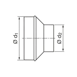 Réduction conique galva D.160/125- NATHER - 227498