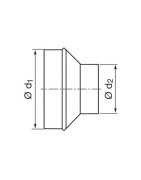Réduction conique galva D.250/200- NATHER - 227505