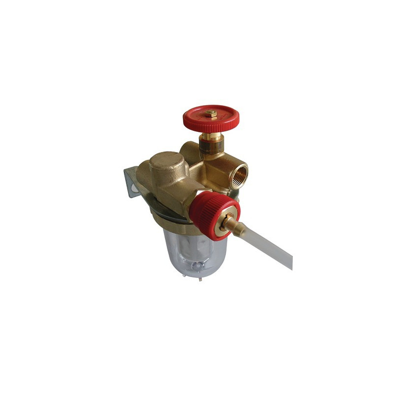 Filtro gasolio con ricircolo con valvola d'arresto FF3/8"- OVENTROP - 2122103+2127600