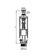 Mécanisme double volume à poussoir NF- ROI - 98944 Mécanisme double volume à poussoir NF- ROI - 98944