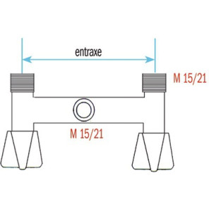 Miscelatore doccia con interasse 110- DIFF - 99164