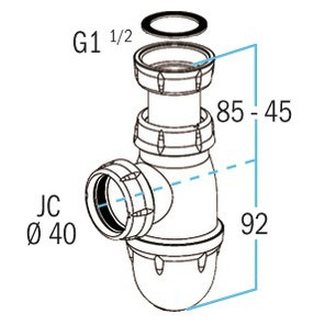 Sifone lavello PVC 552- NICOLL - 0204002