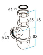 Sifone lavello PVC 552- NICOLL - 0204002