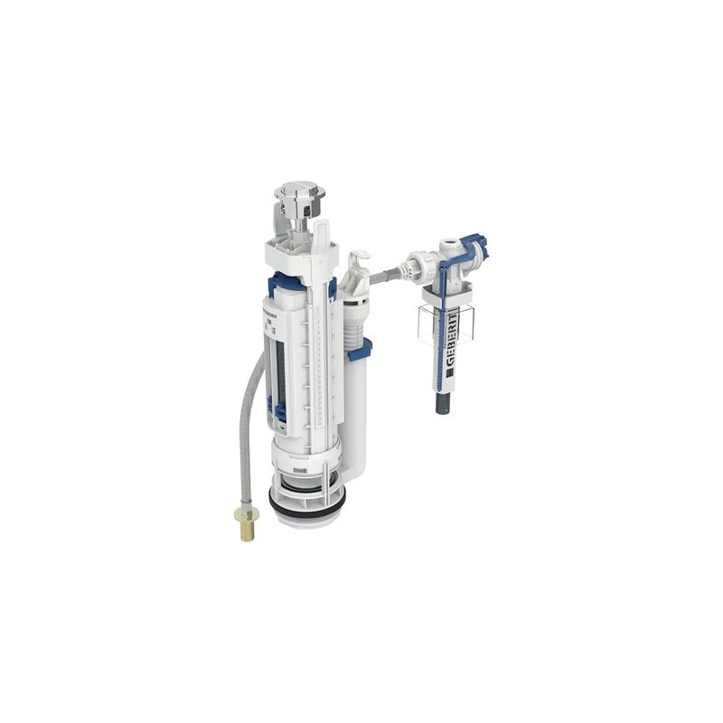 Mécanisme chasse complet Geberit type 290-383 DT ali uni 3/8" laiton: Chr bri- GEBERIT - 283.304.21.5