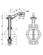 Valvola a farfalla con orecchie di centraggio d200- DIFF - 110173