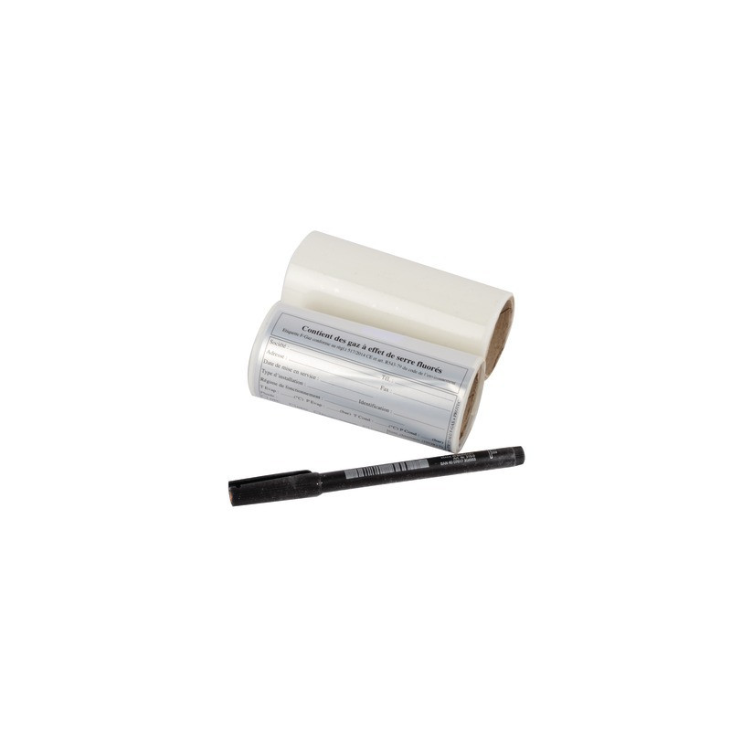 25 etichette identificazione alluminio- GALAXAIR - ETIC/25 ALU F GAS+PROTEC