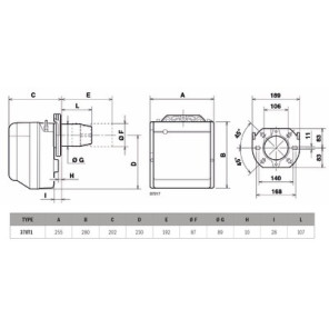 Bruciatore gasolio basso NOX Gulliver BGK1 - da 18 a 35 kW- RIELLO - 3737006